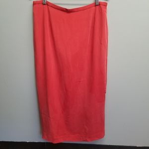 Travis Ayers 100% Silk Calf Length Pencil Skirt Women's Size 16